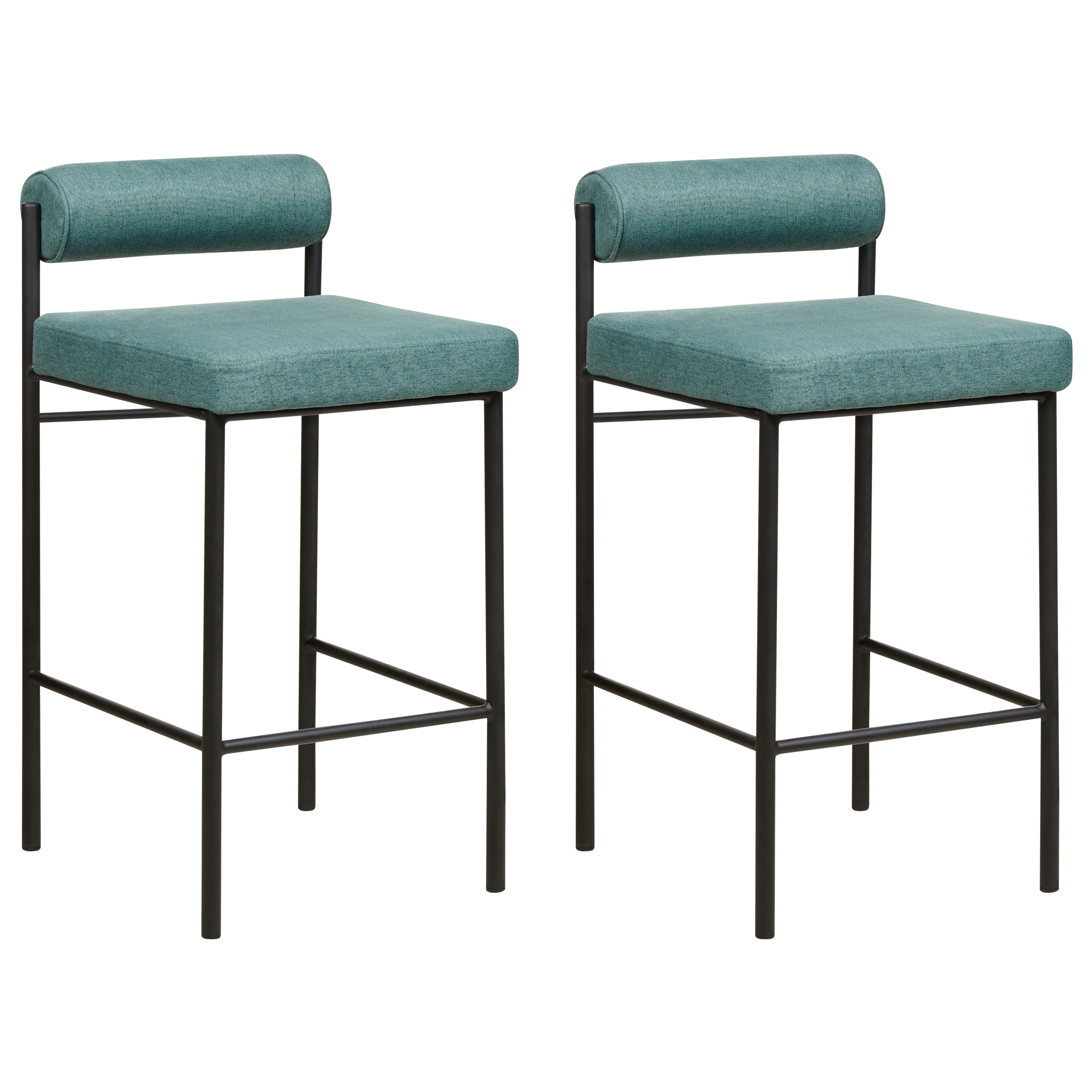 Set med 2 barstolar AMAYA Blågrön