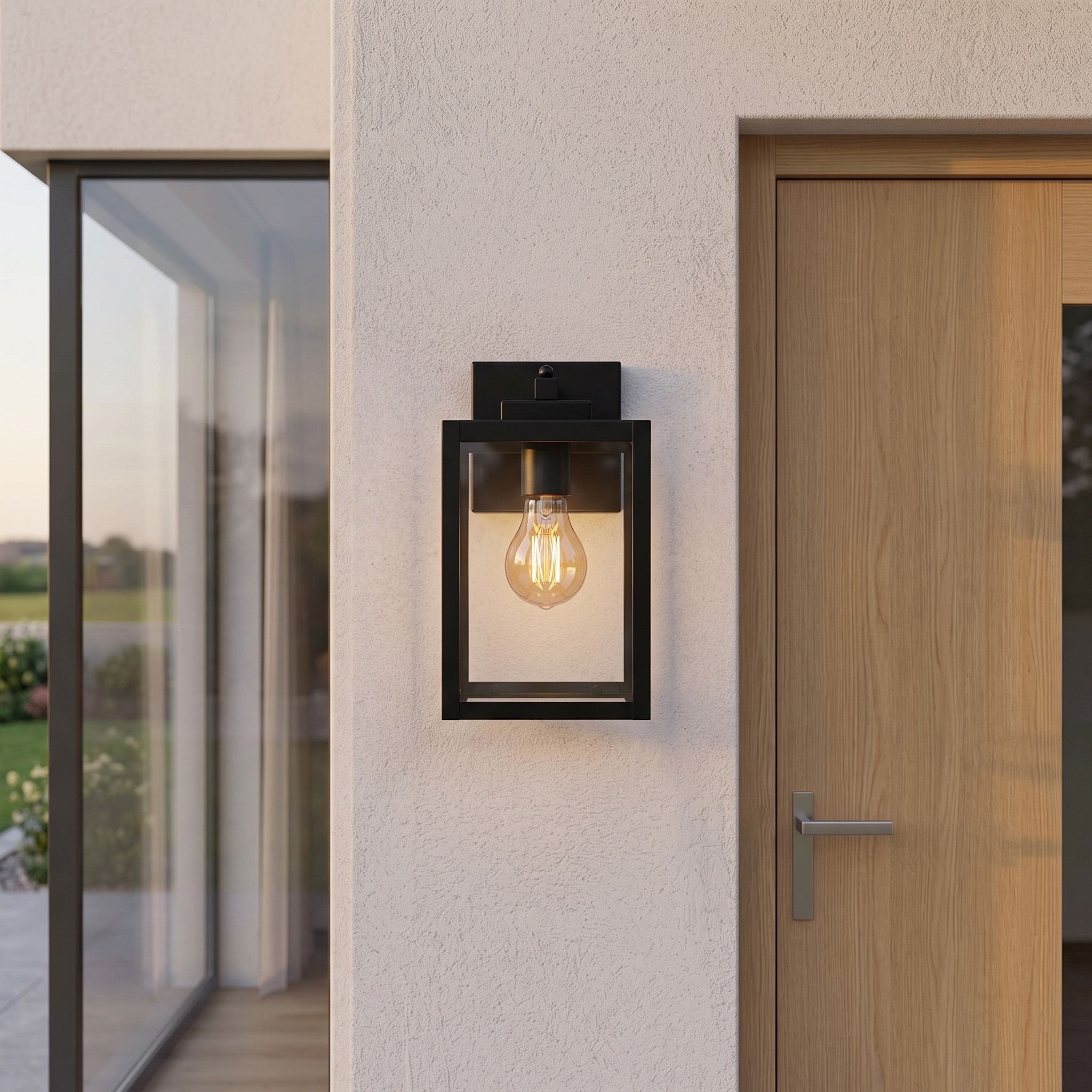 TOOLIGHT fasadlampa JNH038-1G svart, 20x14,5x24,5cm