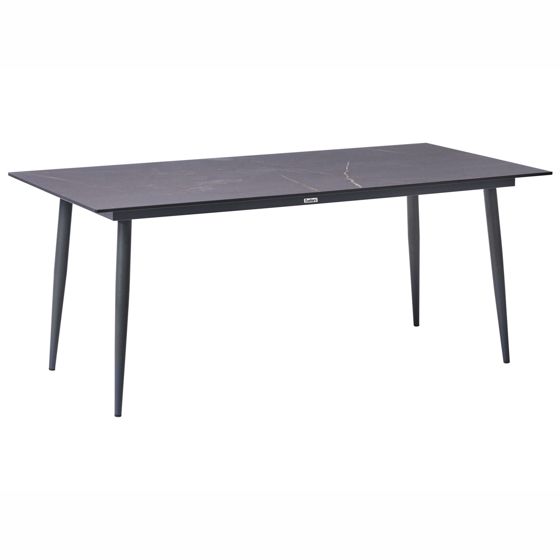 Trädgårdsmatbord TOLENTINO 180 cm 90 cm Marmoreffekt Grå marmor