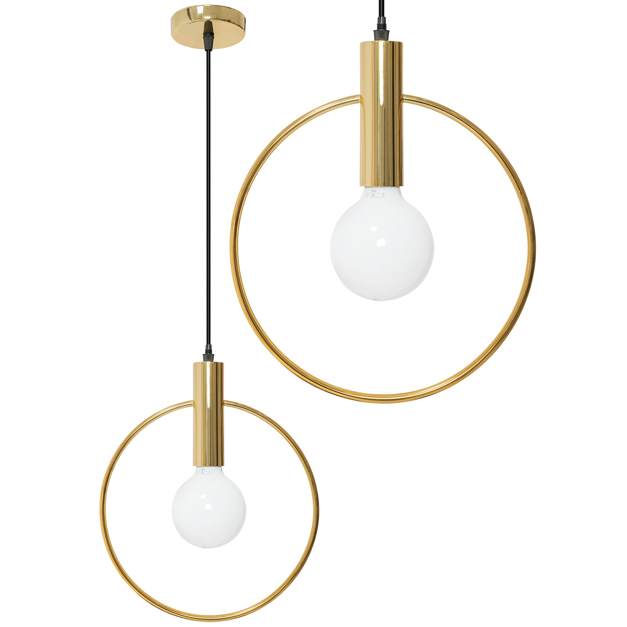 TOOLIGHT hängande taklampa APP485-1CP Guld 35x28x60cm
