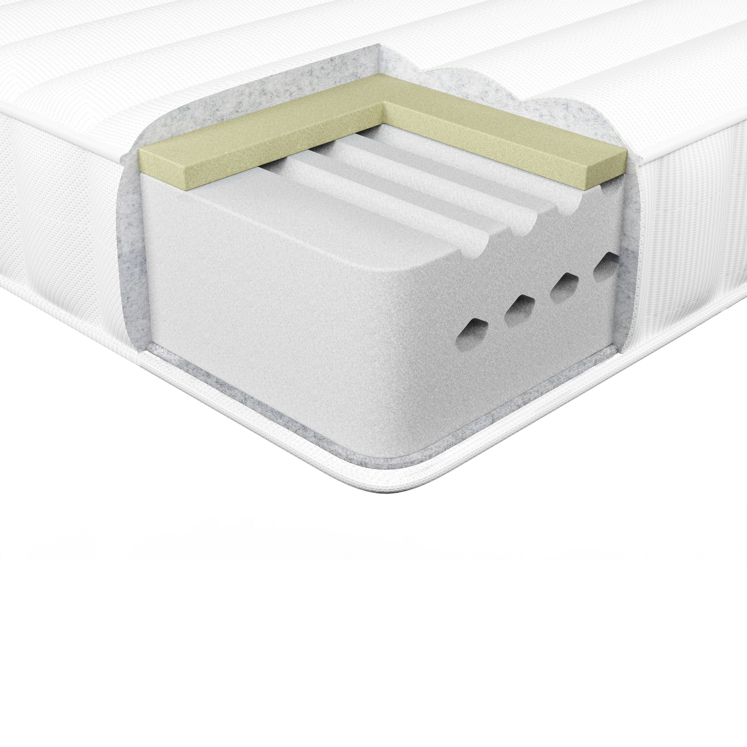 Madrass med memoryskum WHISPER MEMORY 7 PLUS Medelfast (H2/3) 90 x 200 cm