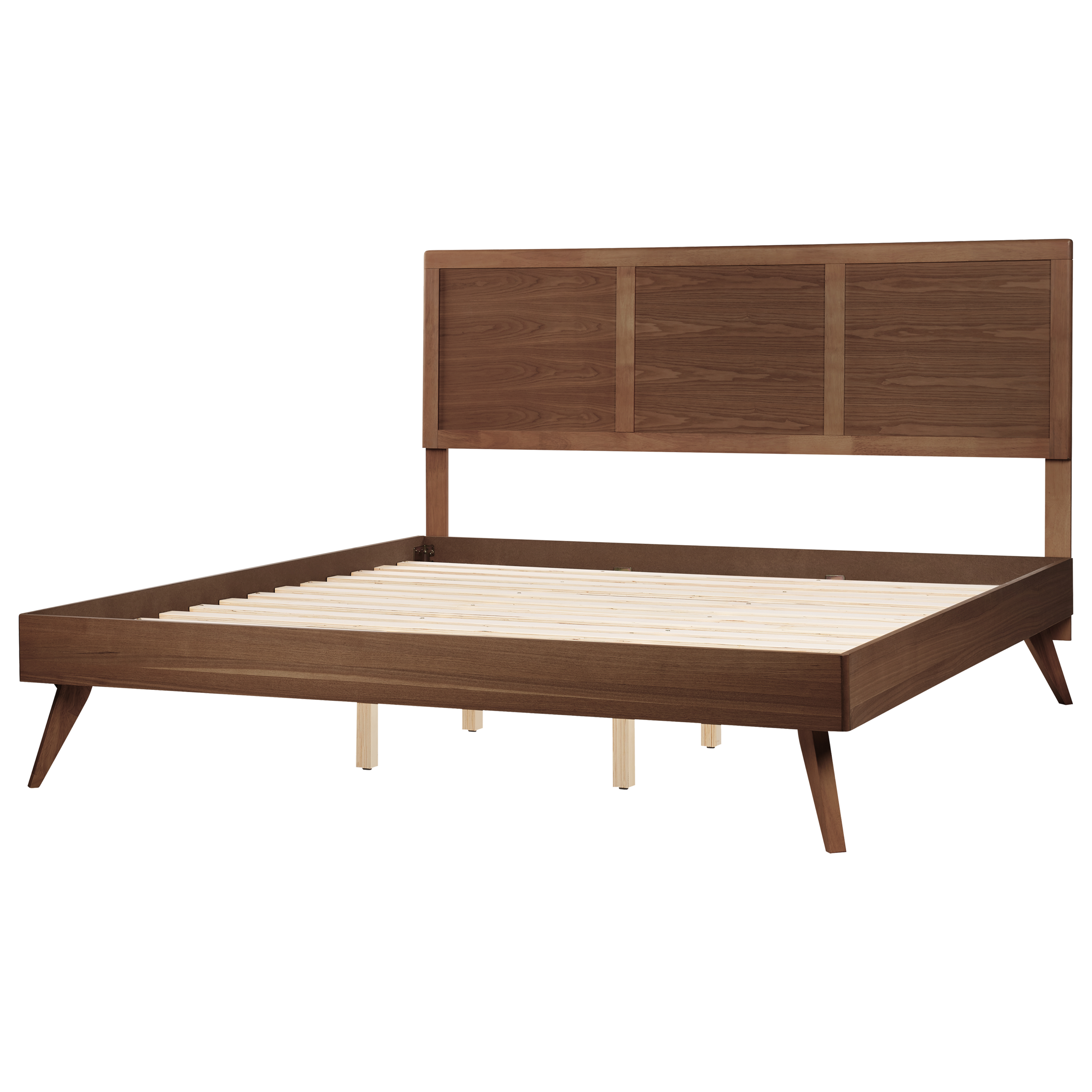 Säng med lamellram ISTRES 180 x 200 cm Mörk askfanér