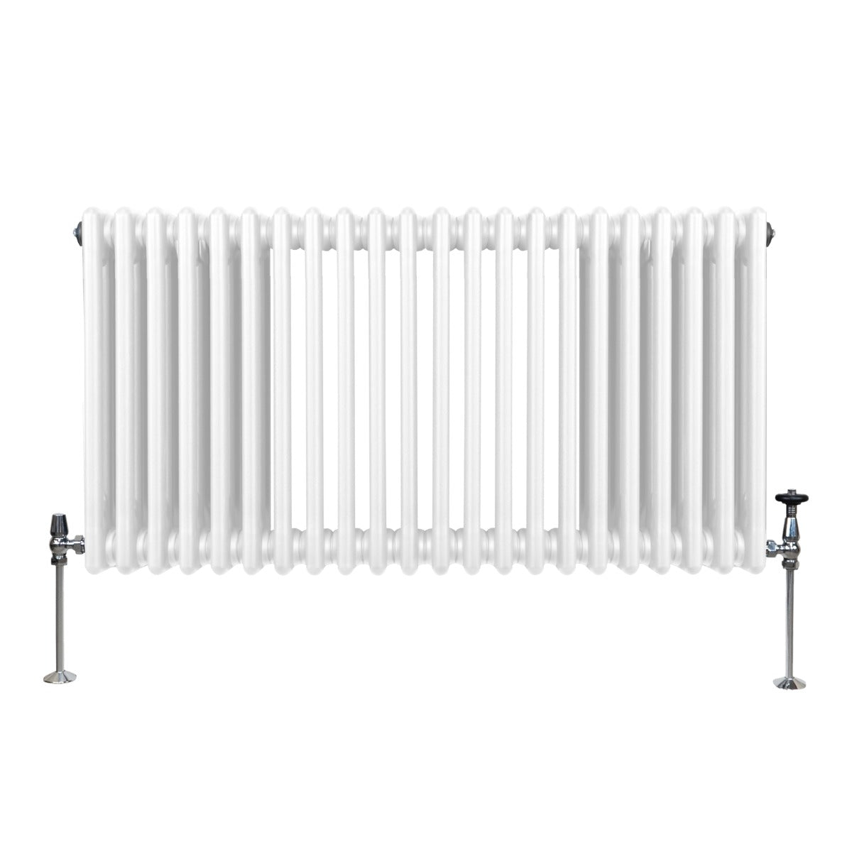 Traditionell 3-pelars radiator - 600 x 1012 mm - vit