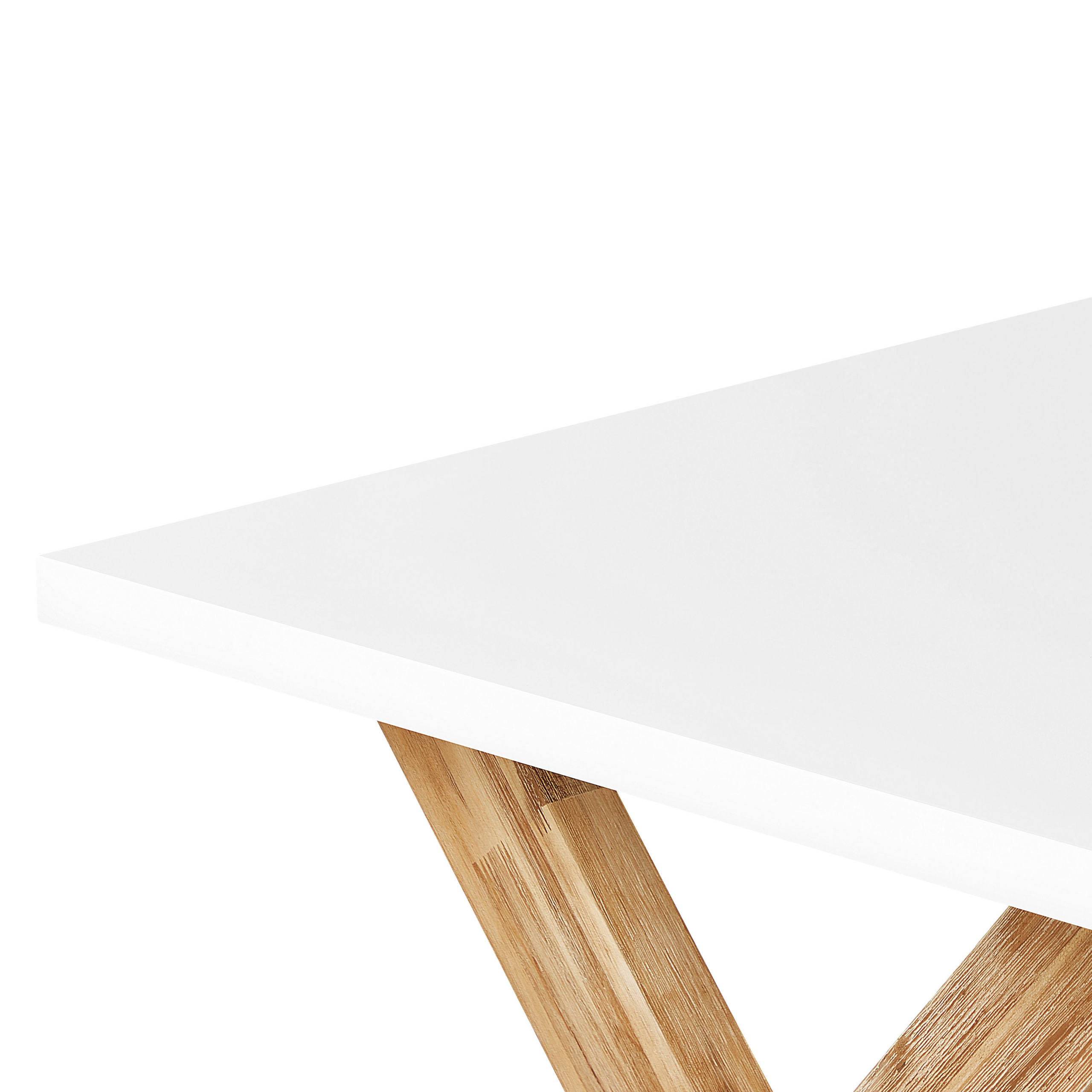 Trädgårdsmatbord OLBIA 200 cm 100 cm Betong Vit