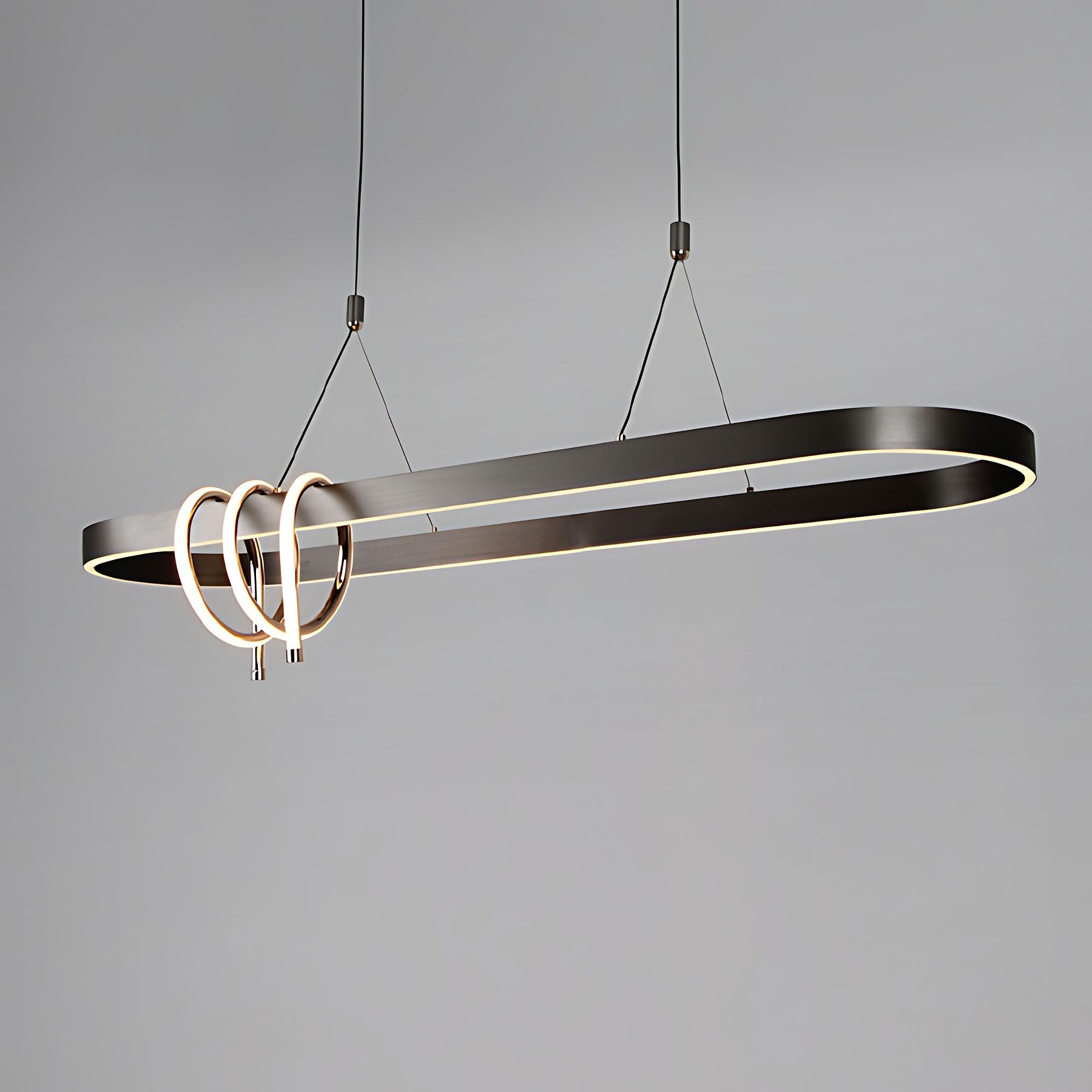 TOOLIGHT hängande taklampa LHJ040-CP 120cm LED Svart 120x30x30cm