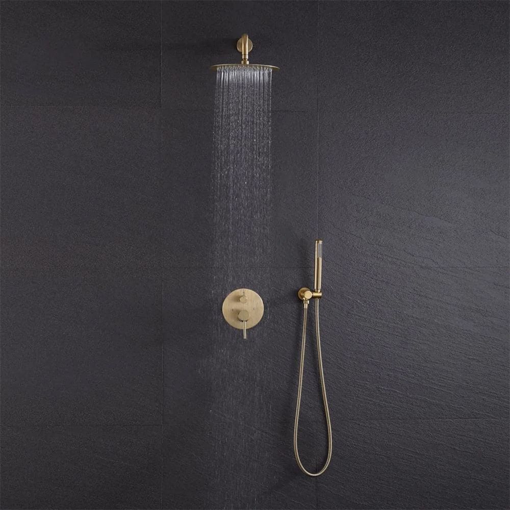 REA Inbyggt Duschset LUNGO Borstat Guld, 36x16x36,5cm