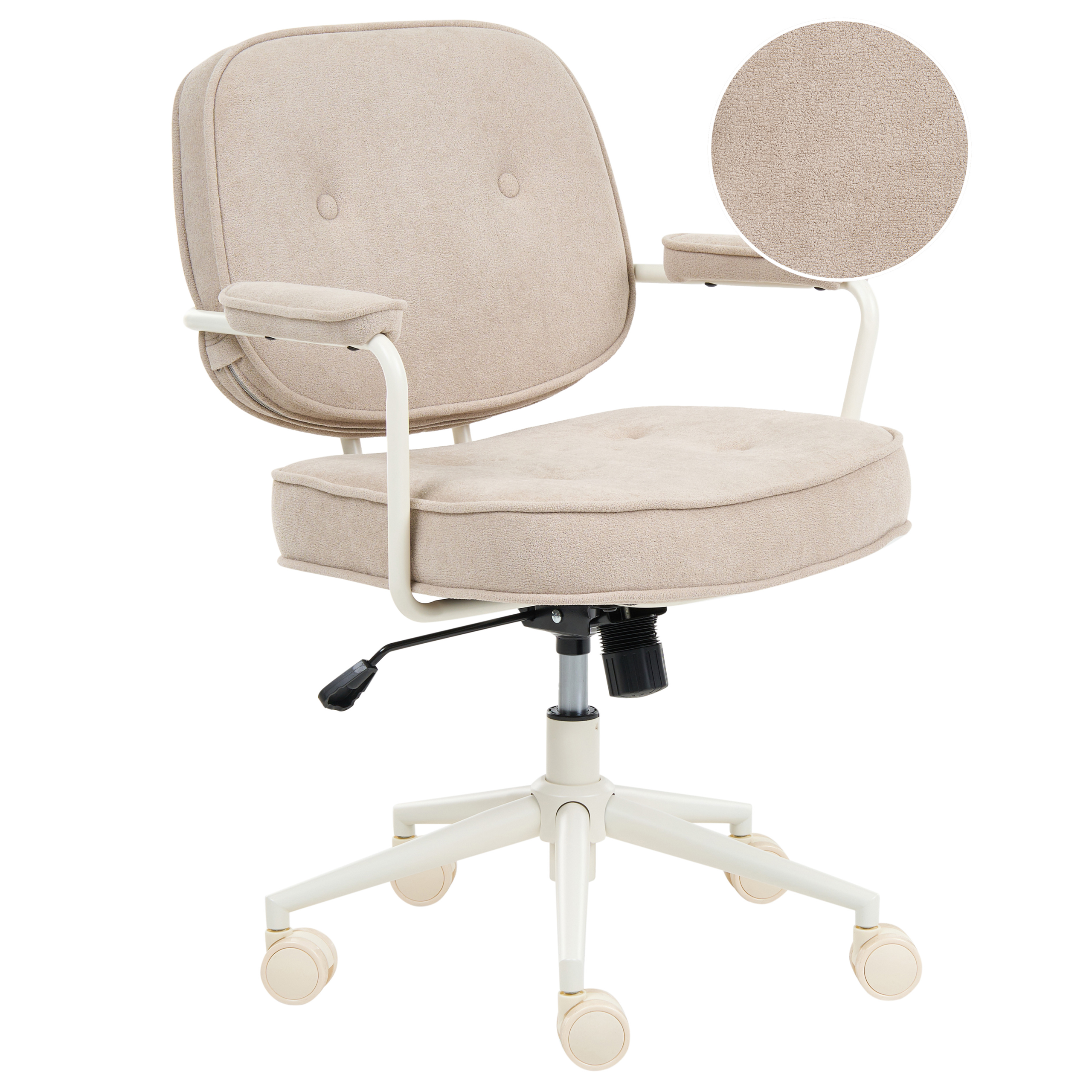 Skrivbordsstol PARAMUS Bouclé Ljusbeige