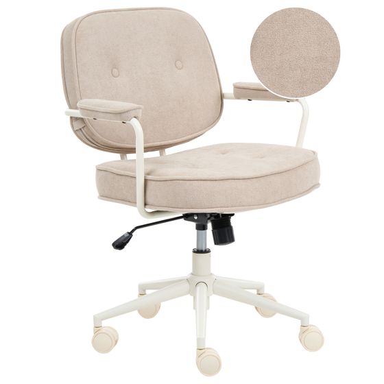 Skrivbordsstol PARAMUS Bouclé Ljusbeige