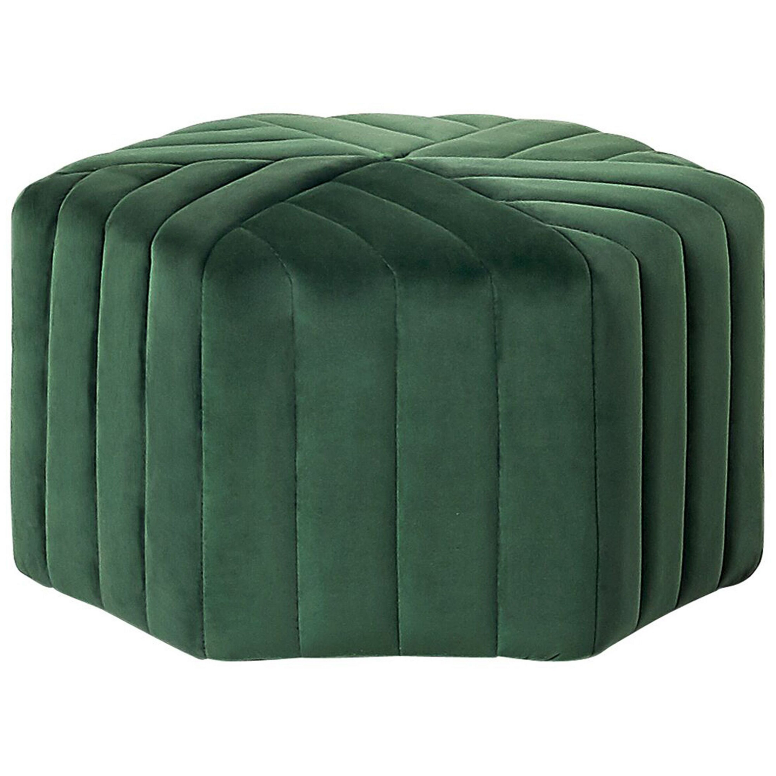 Sittpuff MURIETTA Sammet Mörkgrön
