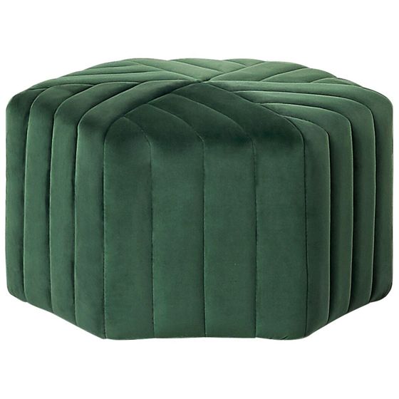 Sittpuff MURIETTA Sammet Mörkgrön