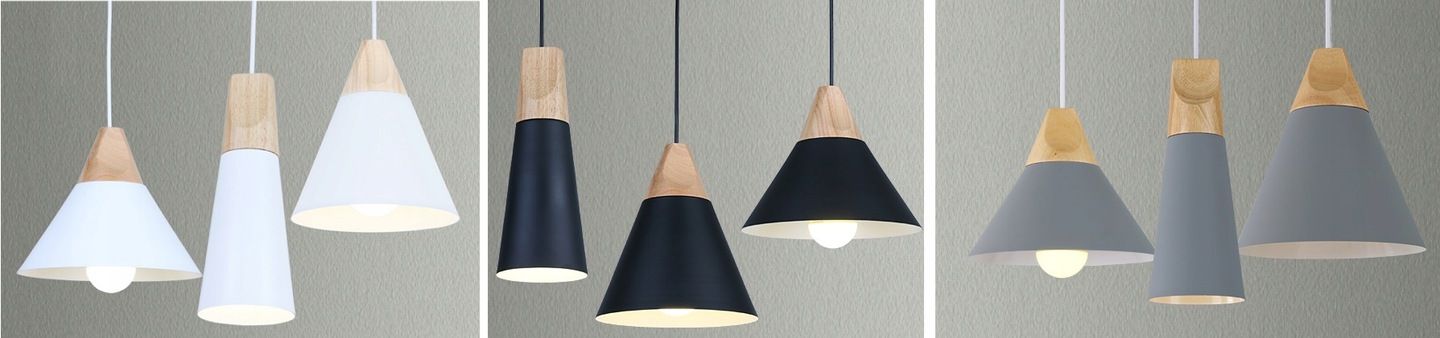 TOOLIGHT hängande taklampa APP064-3CP SCANDI SET Vit 26x50x26cm