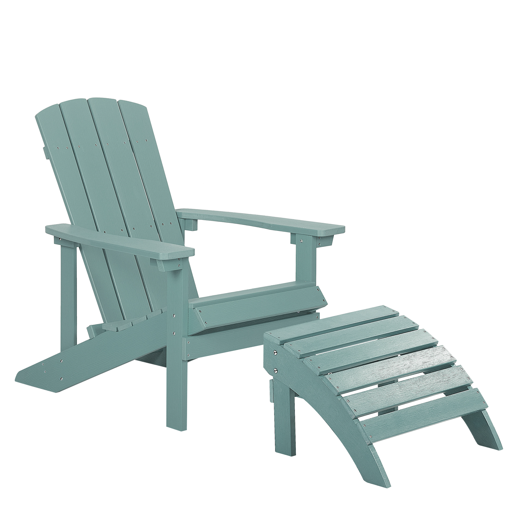 Trädgårdsstol ADIRONDACK med fotpall Turkos