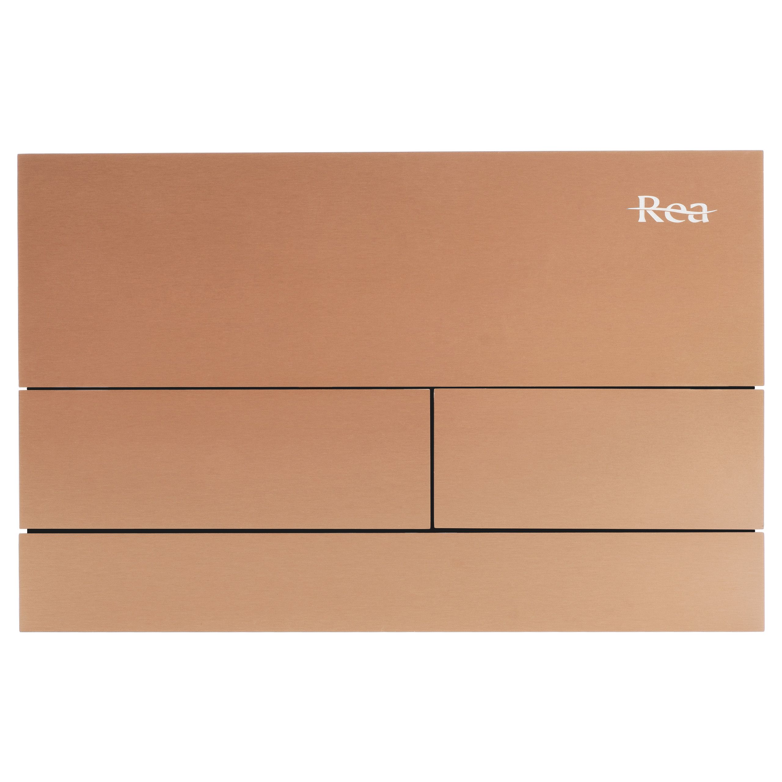 REA Spolknapp För Inbyggnadsfixtur T Borstad Koppar, 15,5x24x15,5cm