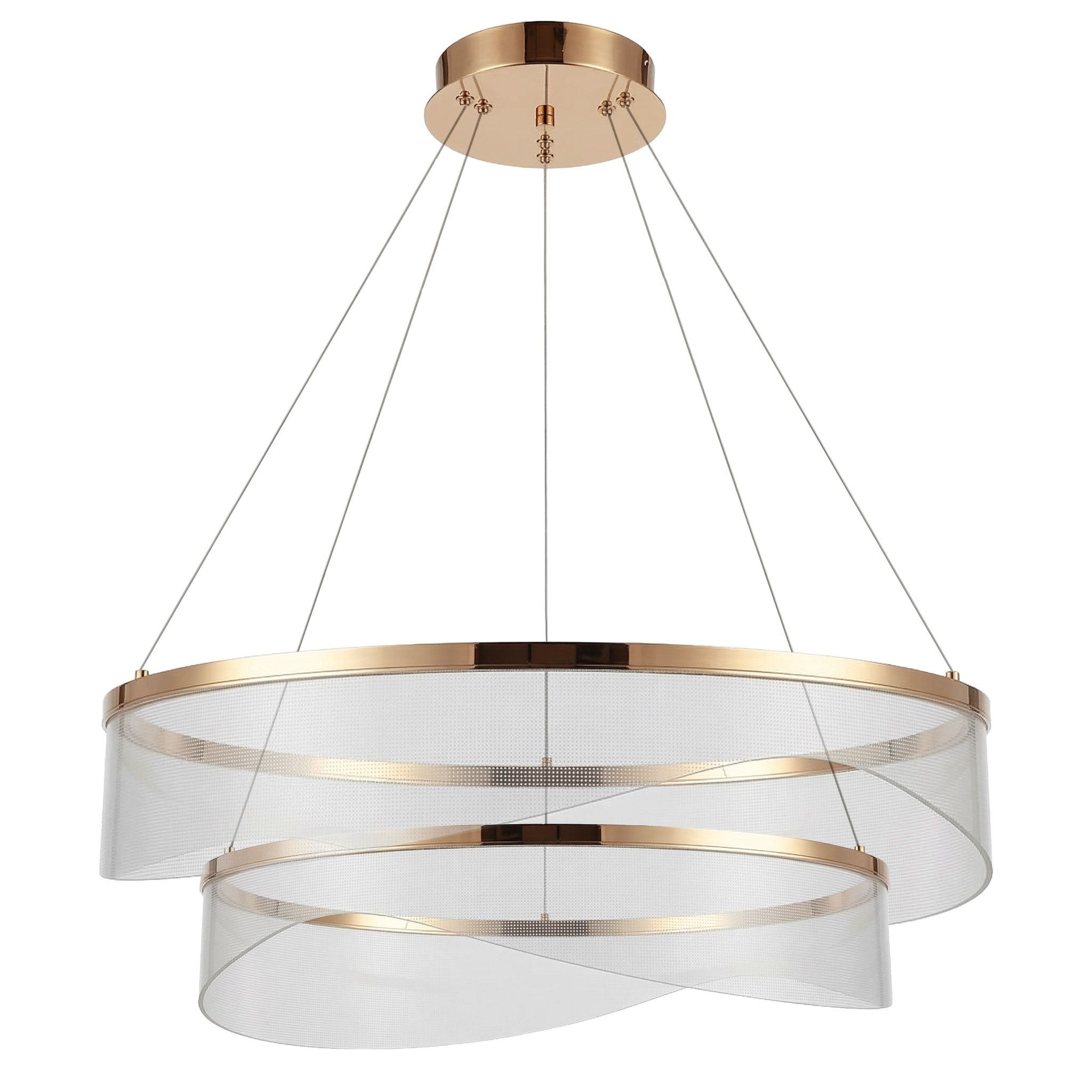 TOOLIGHT hängande taklampa G146-2CP Guld 24x60x60cm
