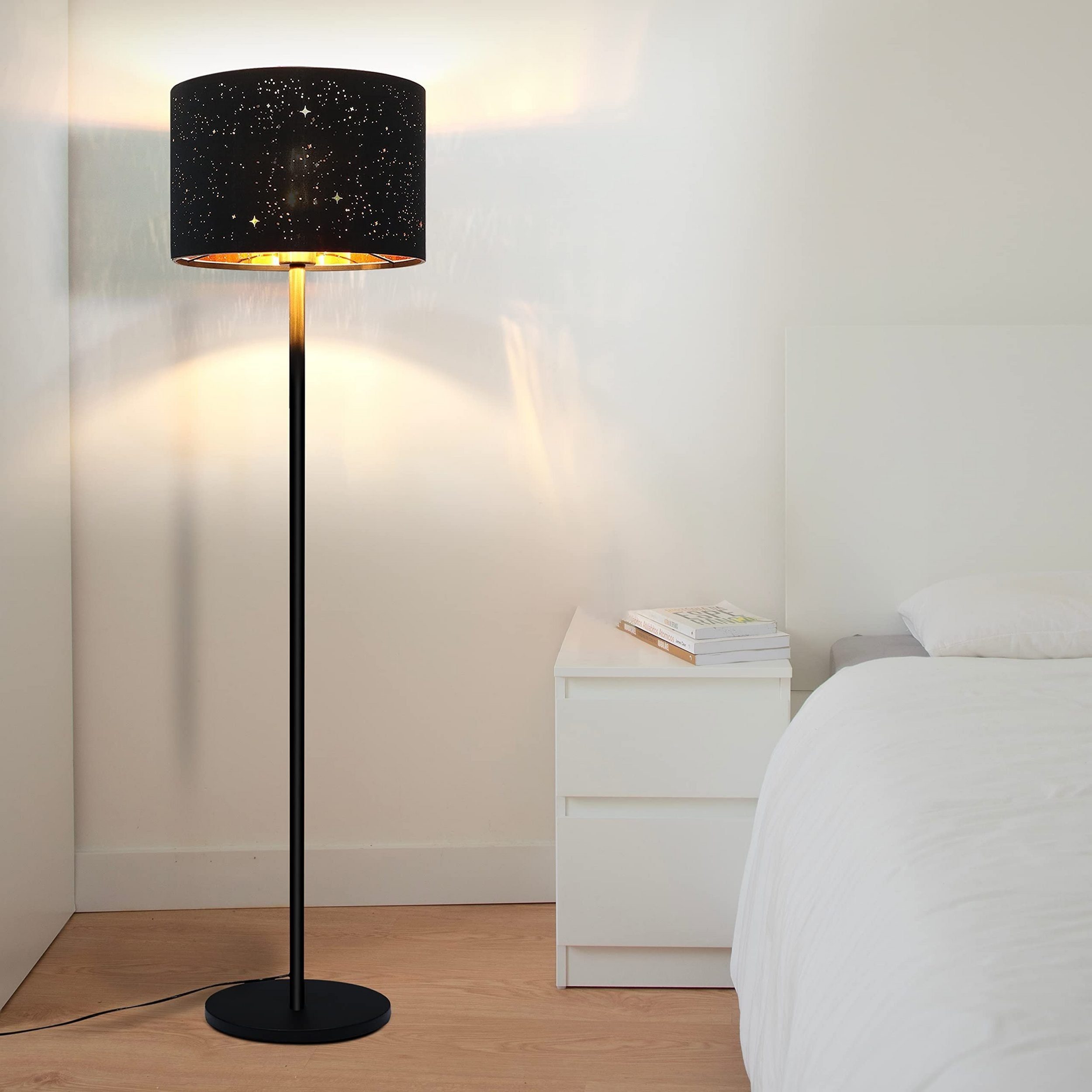 NETTLIFE modern golvlampa vardagsrumsgolvlampa - tyggolvlampa E27 - sockel max. 40W