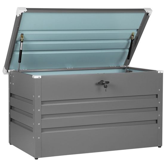 Förvaringslåda CEBROSA 100 cm 62 cm Metall Grå