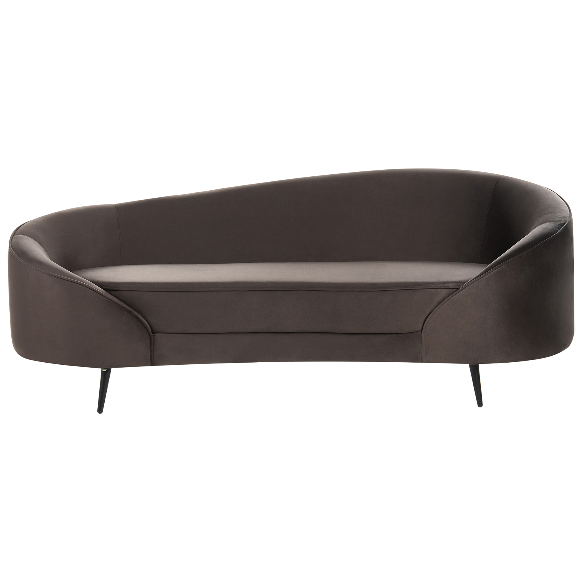 Soffa 2-sits SAVAR Sammet Mörkbrun