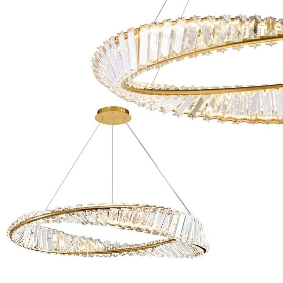 TOOLIGHT hängande taklampa APP1201-CP CRISTAL 50CM LED Guld 5x5x98cm