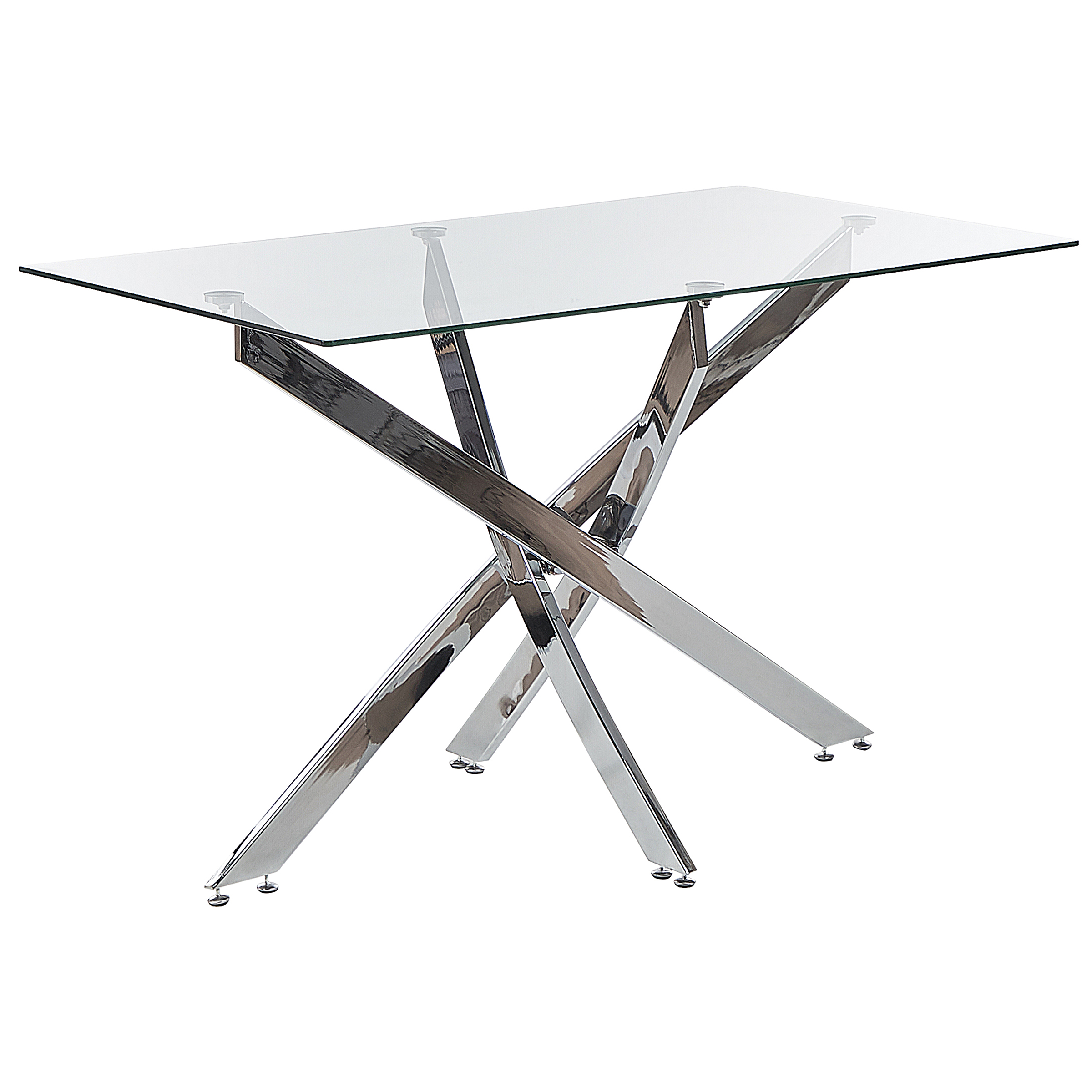 Matbord MARAMO Silver 120 cm 70 cm Härdat glas