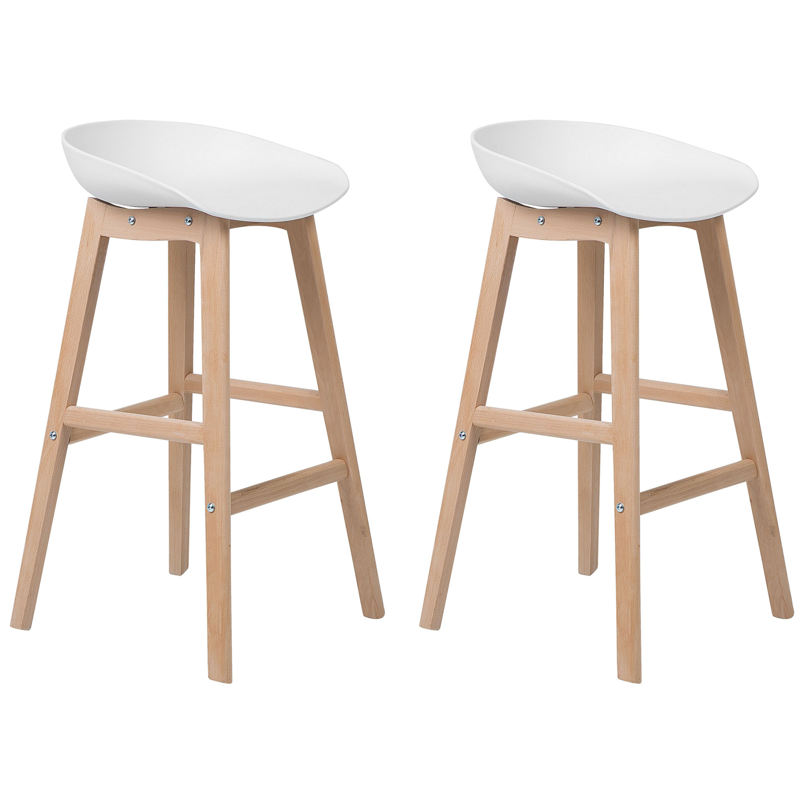 Set med 2 barstolar MICCO Vit