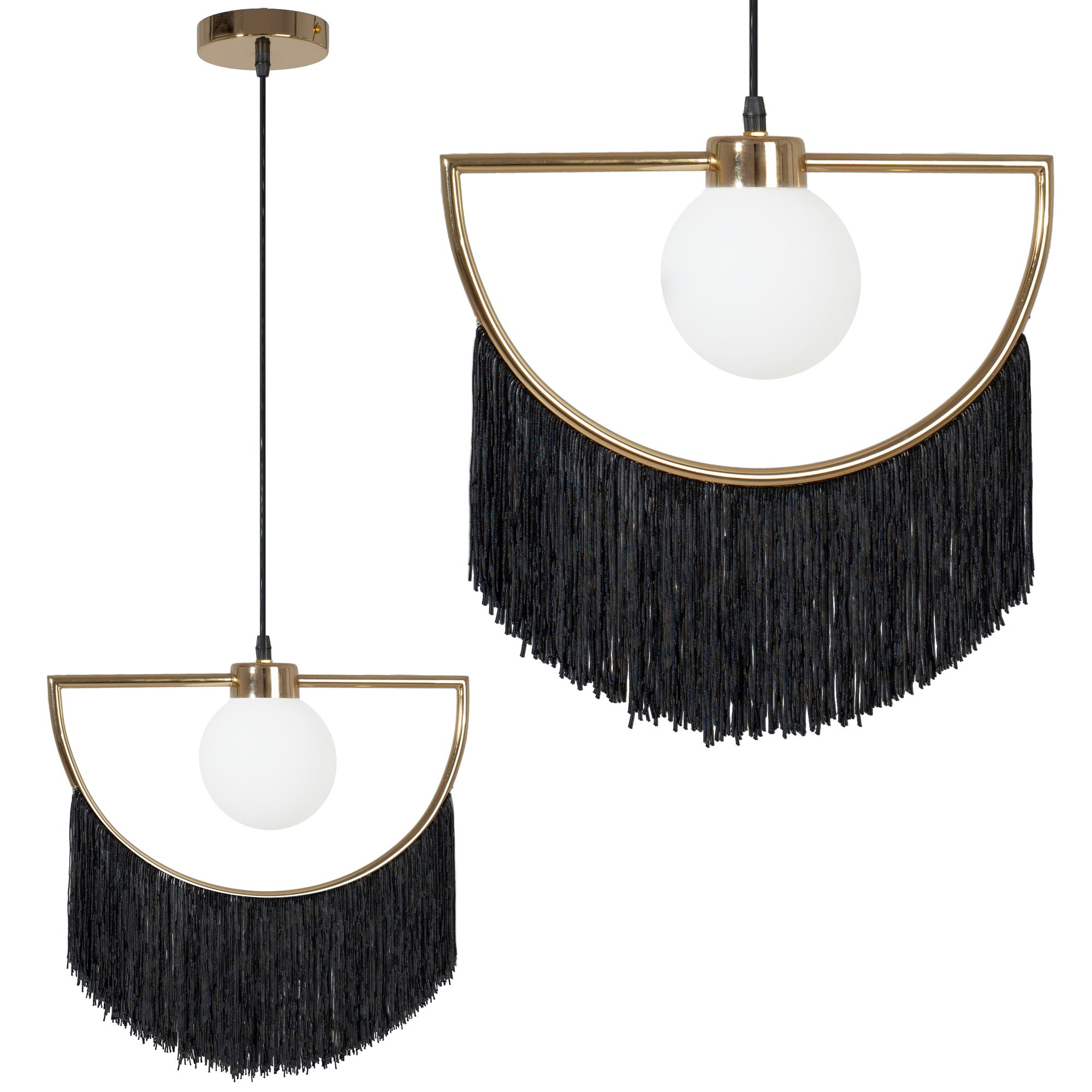 TOOLIGHT hängande taklampa APP968 Svart 38x38x155cm