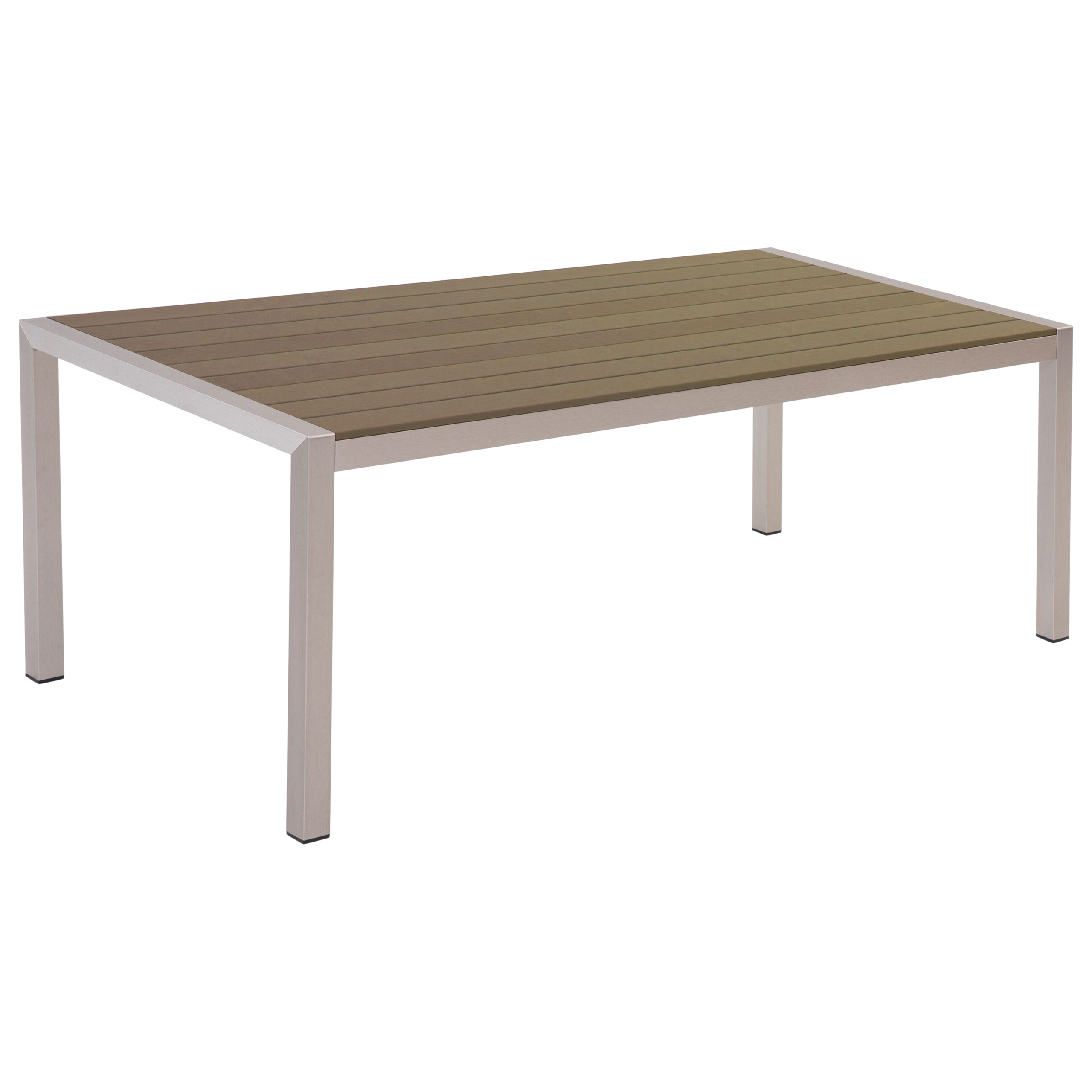 Trädgårdsmatbord VERNIO 180 cm 90 cm Metall Brun