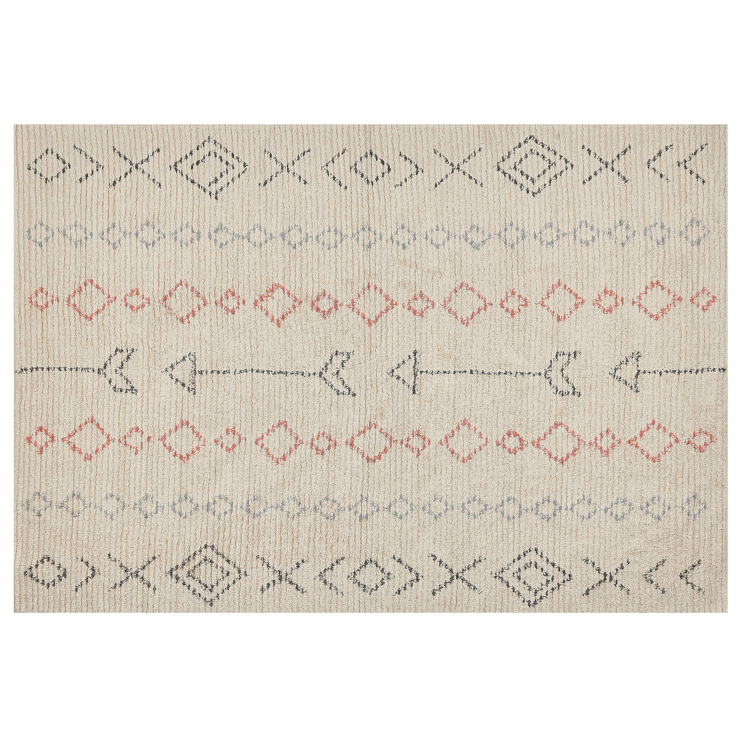 Matta DISPUR Beige 140 x 200 cm Bomull