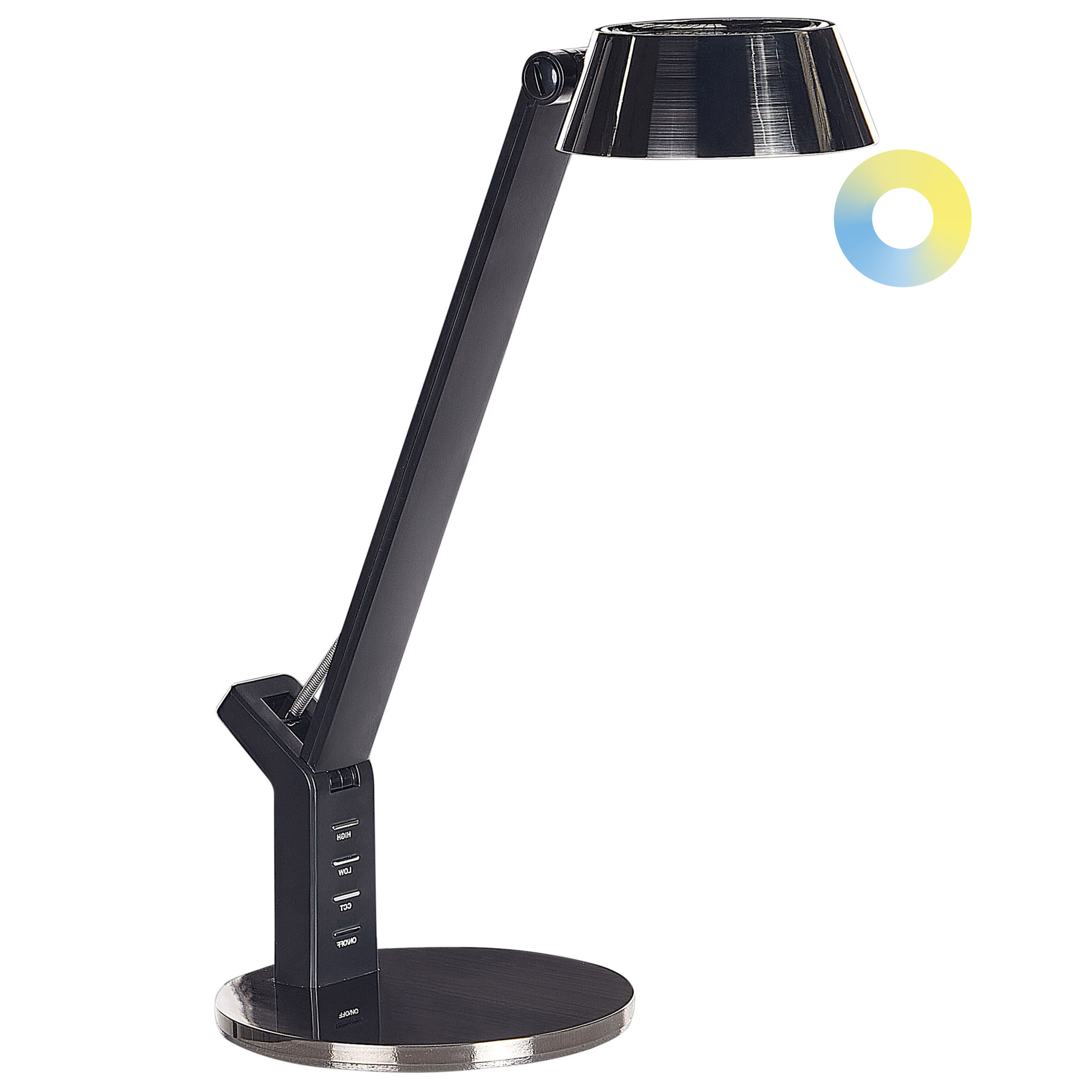 LED-skrivbordslampa CHAMAELEON med USB-port Metall Mässing