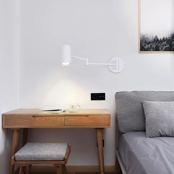 NETTLIFE Inomhusvägglampa, GU10 - Sovrum, Lampa, Väggspotlight, Vägglampor, Modern Vit, Utan, Glödlampa