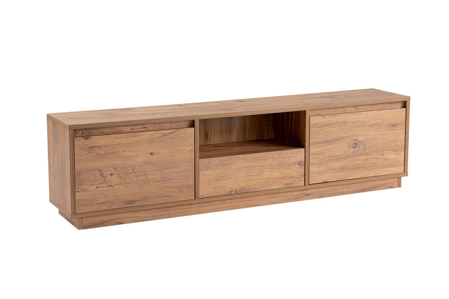 Norda Design Modern TV-bänk, 160 x 42 x 30 cm | 100 % melaminbelagd, 18 mm tjock | Rustik elegans