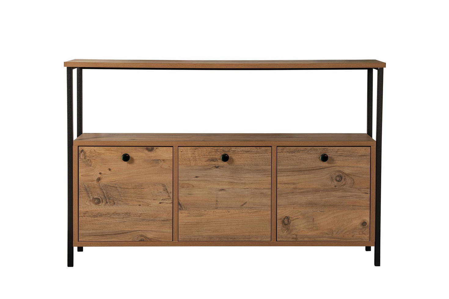 Norda Design Industriellt Konsolbord, 120 x 77 x 30 cm | 100% Melamin, Metallprofil | Stilrent & Hållbart