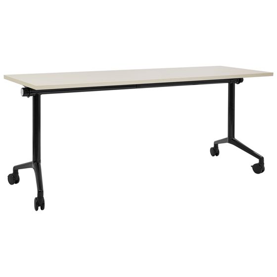 Hopfällbart skrivbord CAVI 180 cm 60 cm med hjul Ljusbrun