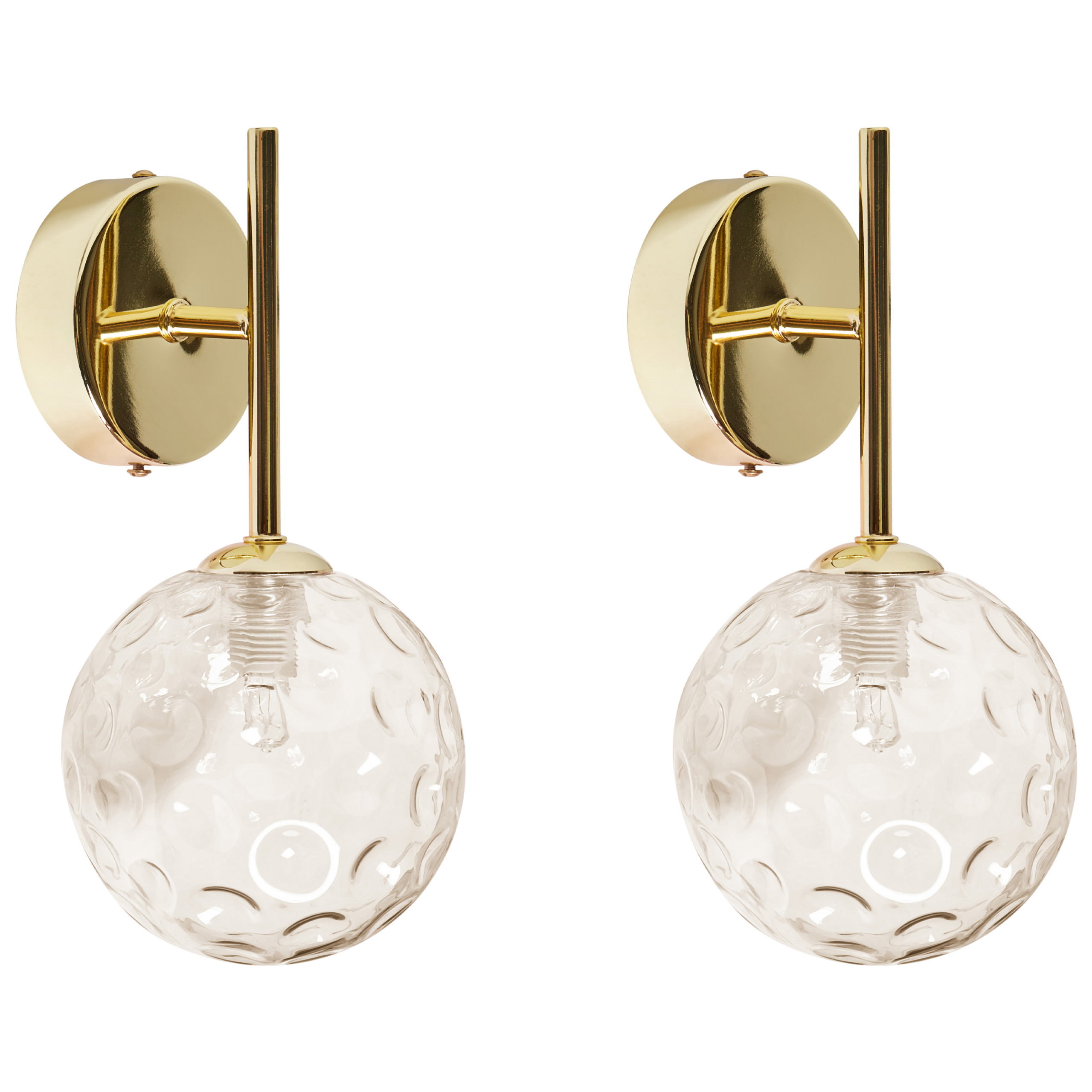 Set med 2 vägglampor ANADYR Glas Beige