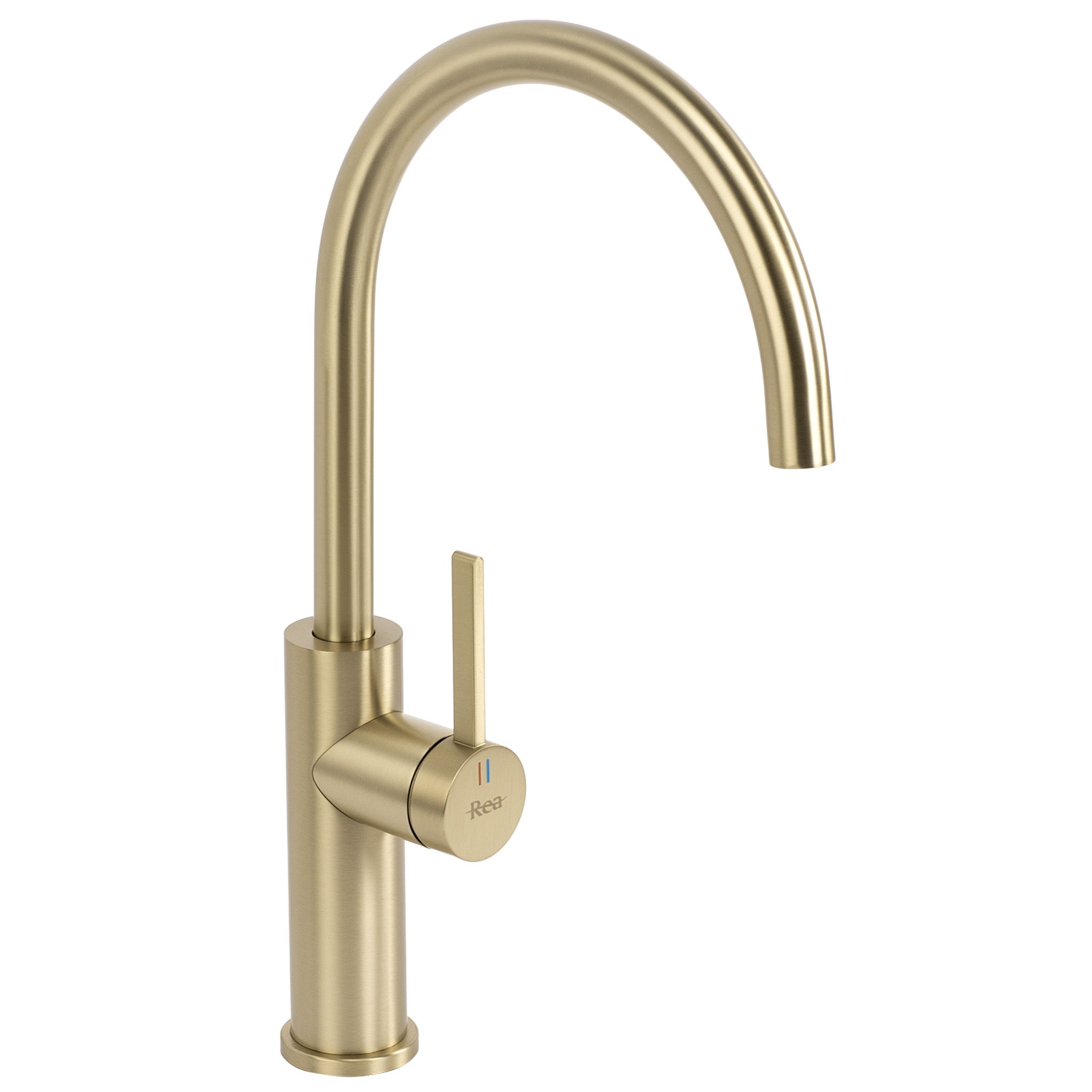 REA Köksblandare Rivo Borstat Guld, 18,5x10x36,5cm