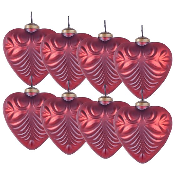 Set med 8 julgranskulor FERIABLE Glas Röd