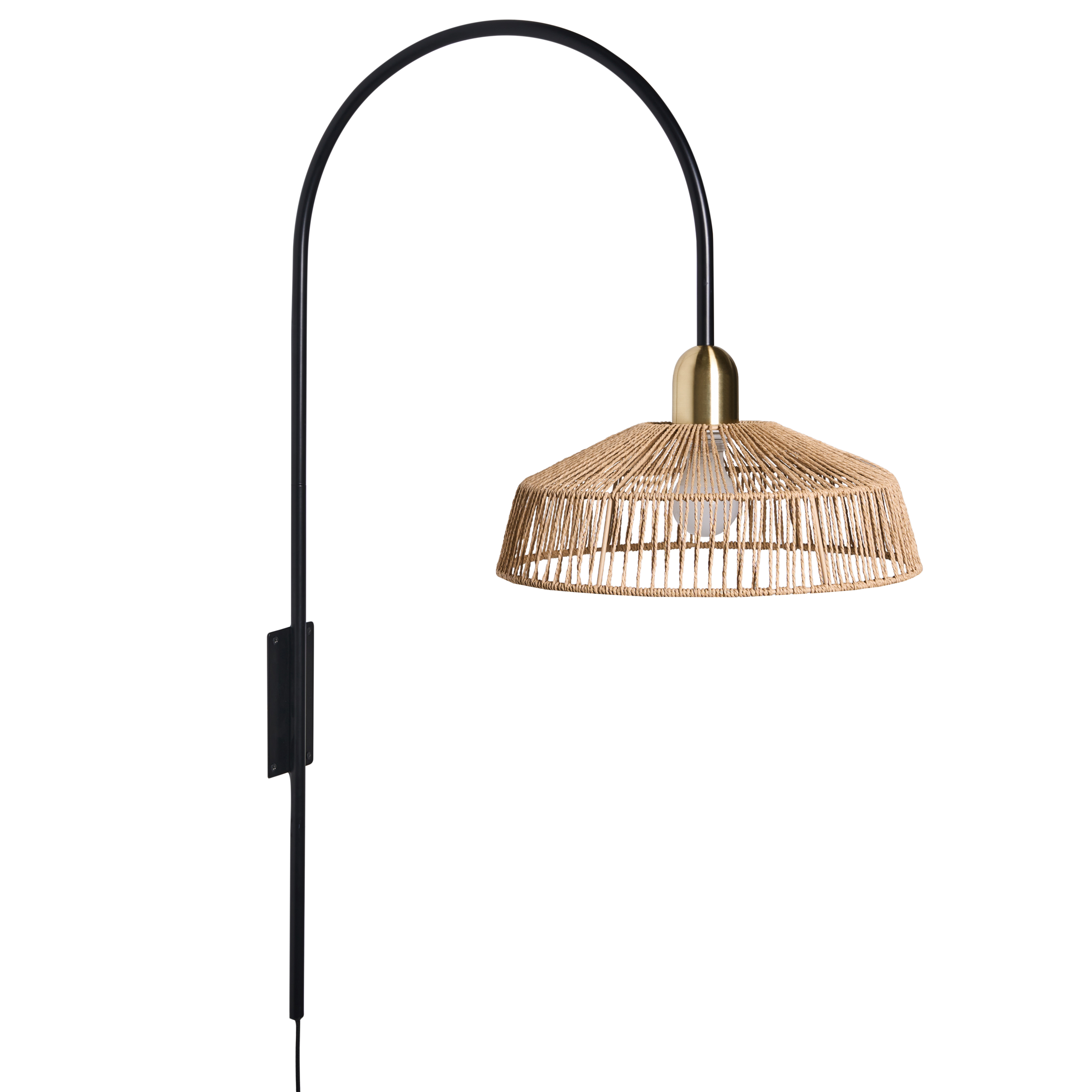 Vägglampa NOSARA Pappersrep Naturlig
