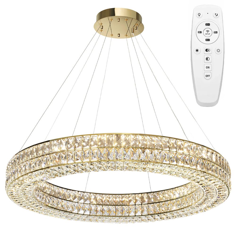 TOOLIGHT hängande taklampa LED APP1569-CP 80CM Guld 80x80x90cm