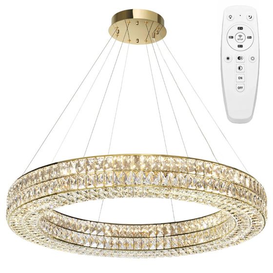 TOOLIGHT hängande taklampa LED APP1569-CP 80CM Guld 80x80x90cm