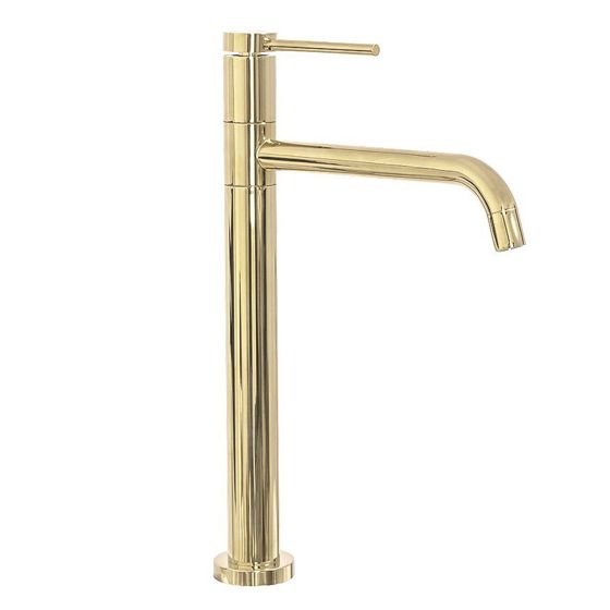 REA tvättställsblandare LUGANO SLIM Hög, Guld, 23x5x34cm