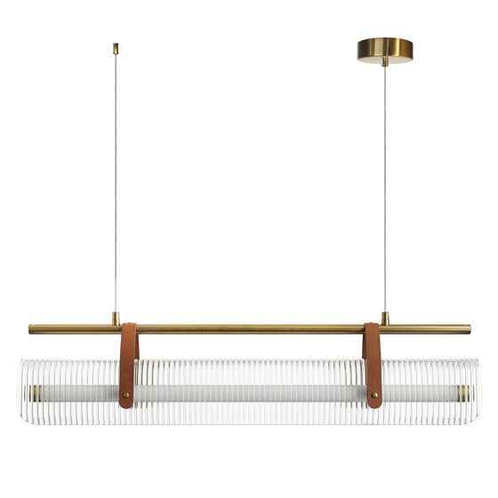TOOLIGHT hängande taklampa APP1796-CP LED Borstat guld 82x9x95cm