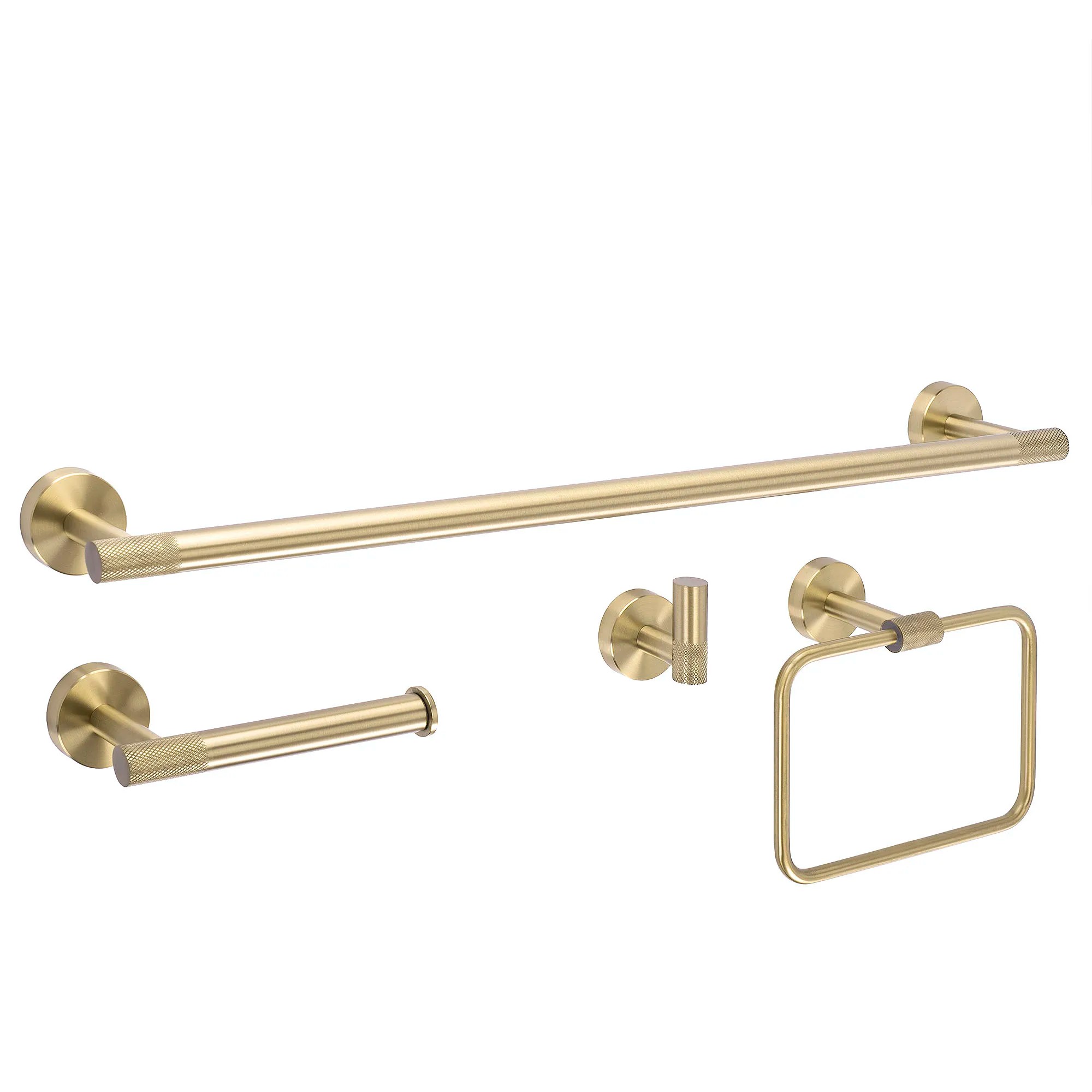 REA Set Med Badrumskrokar GRID Borstat Guld, 60x8,5x5cm