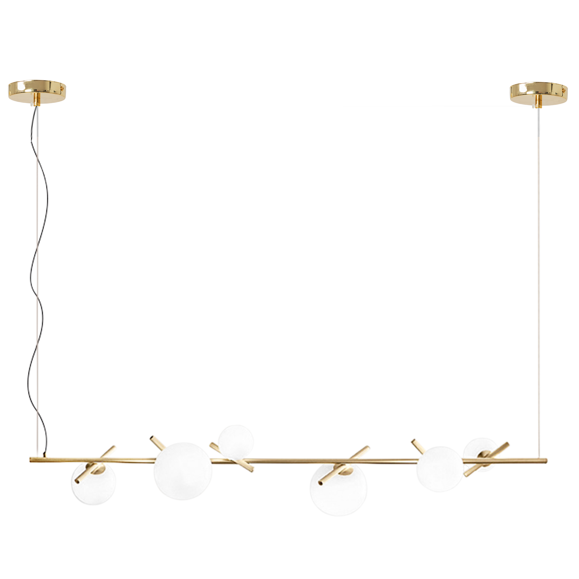 TOOLIGHT hängande taklampa APP1664-6CP Guld 145x145x90cm