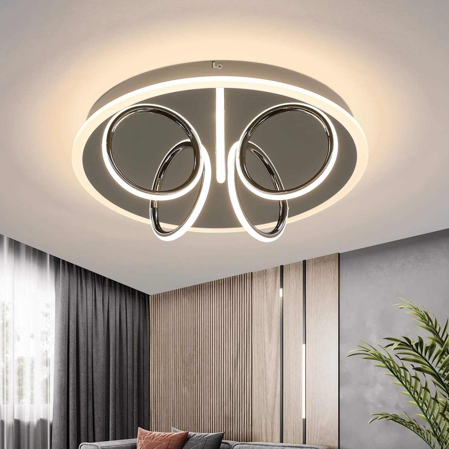 NETTLIFE LED - taklampa för vardagsrummet, varmvitt ljus, 41 W, 3000 K, 43 x 12,5 cm, modern lampa för sovrummet