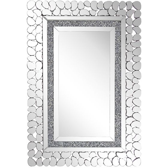 Väggspegel PABU 60 cm 90 cm Silver