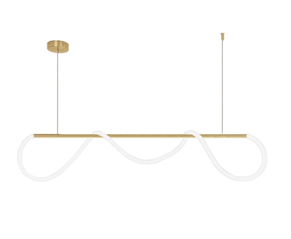 TOOLIGHT hängande taklampa LED APP854-CP LONG Guld 120x120x26cm