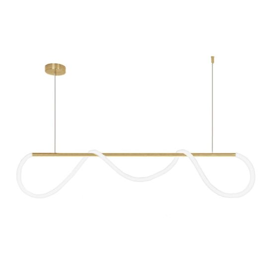 TOOLIGHT hängande taklampa LED APP854-CP LONG Guld 120x120x26cm