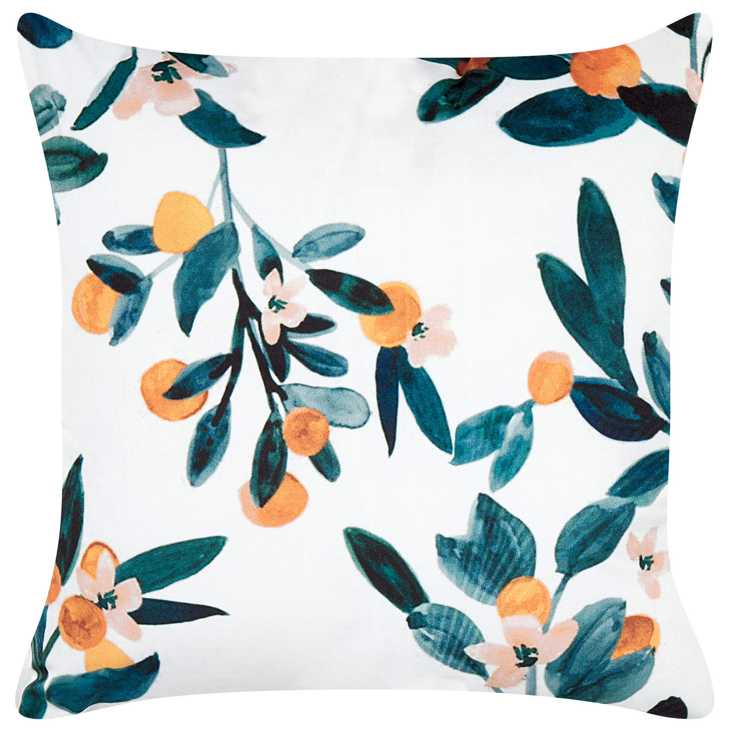 Prydnadskudde KNAUTIA 45 x 45 cm Sammet Flerfärgad Växtmotiv
