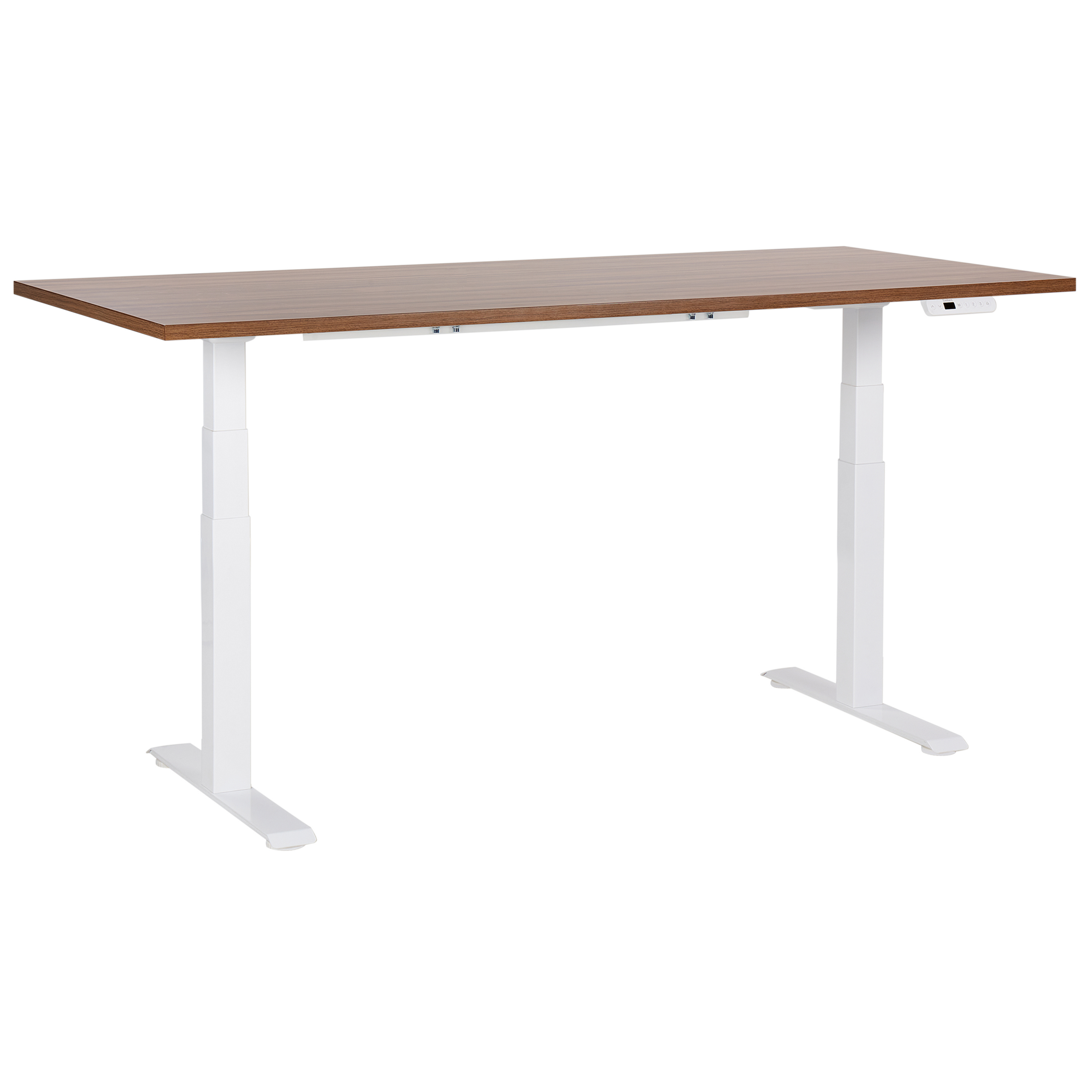 Elektriskt höj- och sänkbart skrivbord DESTINES 180 cm 80 cm Brun/ Vit