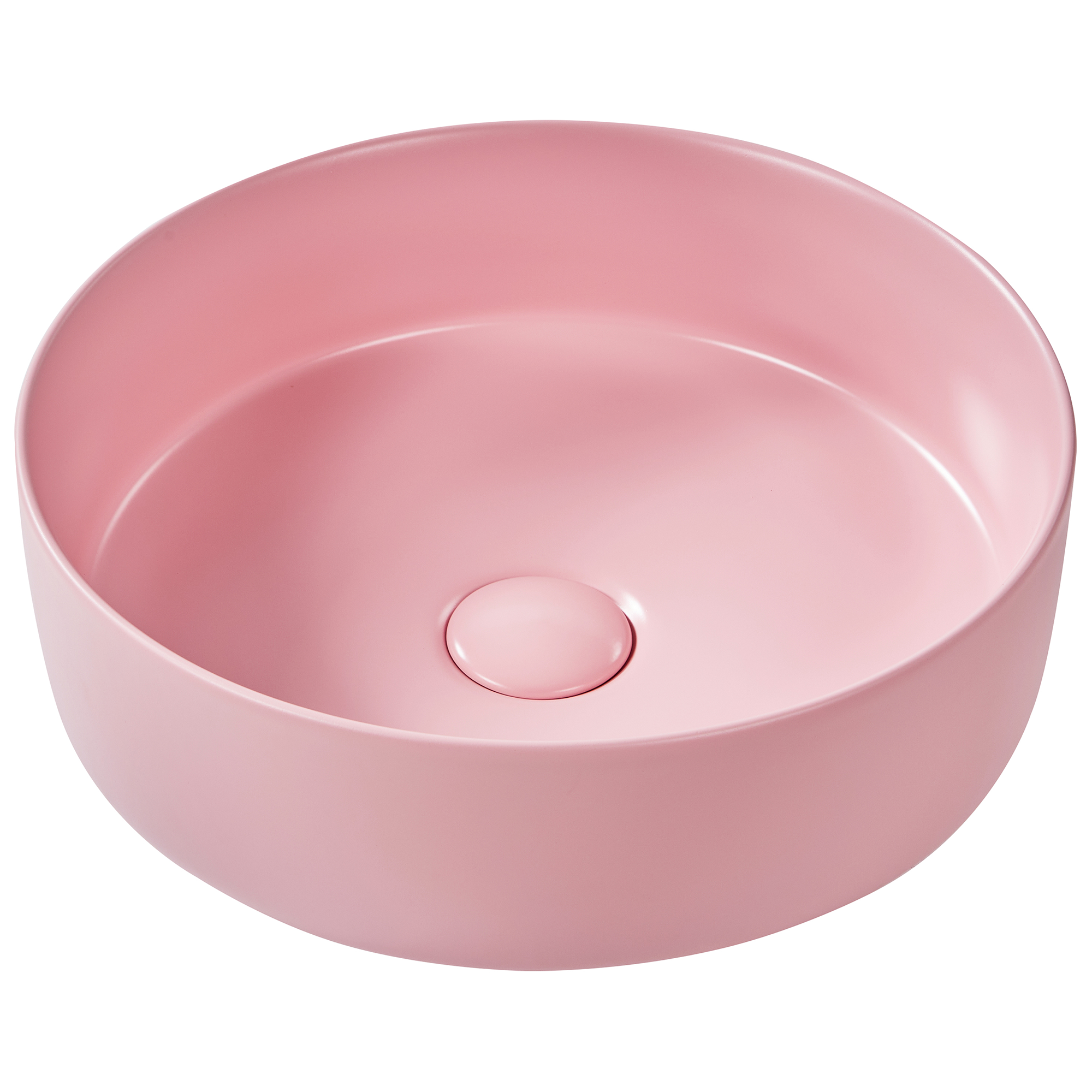 Tvättställ för bänkskiva GUDAR ⌀ 37 cm Keramik Rosa