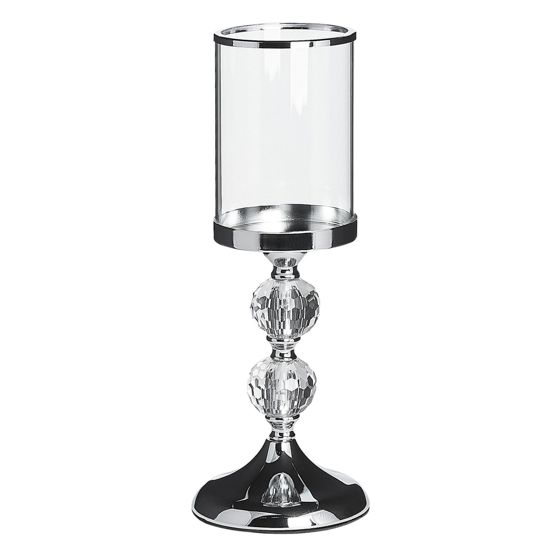 Ljusstake COTUI 36 cm Glas Silver